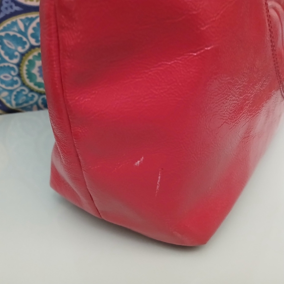 Coach Laura XL Patent Leather Tote Bag - Coral - Picture 7 of 15